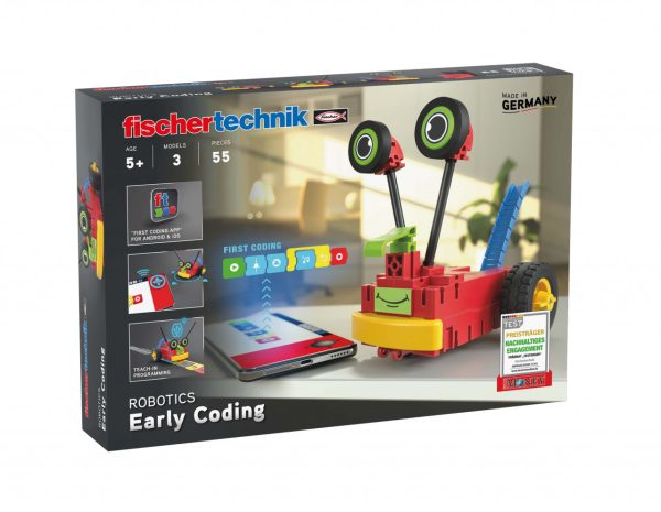 Kit STEM de programare pentru începători, 3 roboți de construit, Fischertechnik