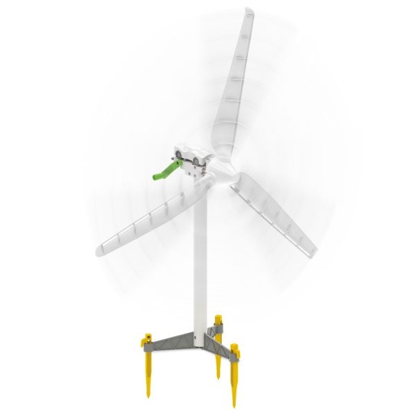 Kit STEM energie eoliană, cu turbină de 95 cm și mașinuță electrică, Gigo Toys