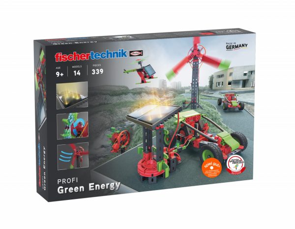 Kit STEM energie verde, 14 modele de construit, 339 de piese, Fischertechnik