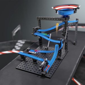 Kit STEM extensie cursă cu bile metalice, 148 de piese, Fischertechnik