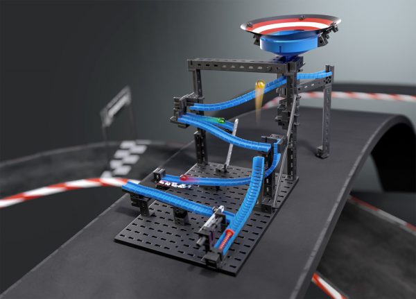 Kit STEM extensie cursă cu bile metalice, 148 de piese, Fischertechnik