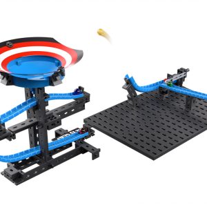 Kit STEM extensie cursă cu bile metalice, 148 de piese, Fischertechnik