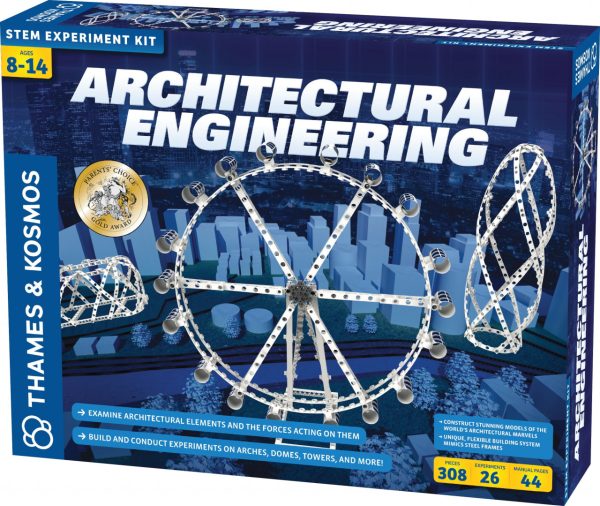 Kit STEM Inginerie arhitecturală, 308 piese, stadioane și zgârie-nori, Thames & Kosmos