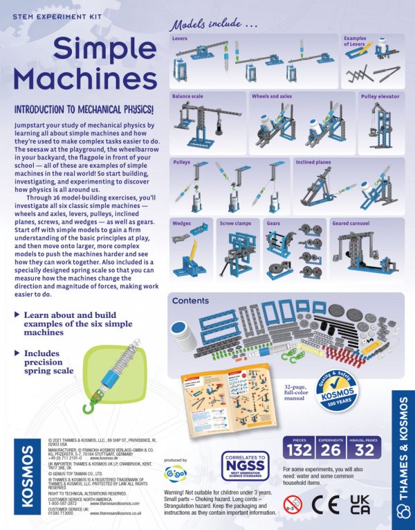 Kit STEM Inginerie mecanică, 132 de piese și 26 de modele, Thames & Kosmos