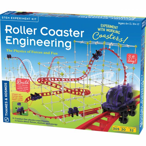 Kit STEM Inginerie pentru roller coaster, 305 piese și 20 de experimente, Thames & Kosmos Kit STEM Inginerie pentru roller coaster, 305 piese și 20 de experimente, Thames & Kosmos