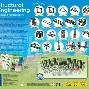 Kit STEM Inginerie structurală, 323 de piese, poduri și zgârie-nori, Thames & Kosmos