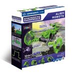 Kit STEM pentru construit 10 roboți extratereștri, cu motor, 138 de piese, Gigo Toys