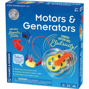 Kit STEM pentru construit motoare și generatoare, 25 de experimente, Thames & Kosmos