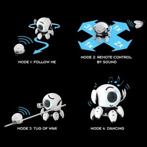 Kit STEM robot cu detectare sonoră, 142 de piese, 4 moduri de joc, Thames & Kosmos
