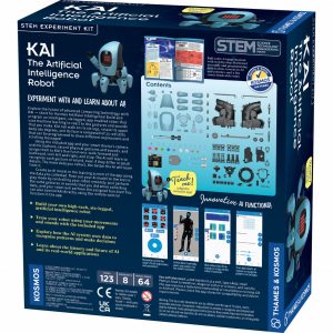 Kit STEM robot cu inteligență artificială, cu șase picioare, 123 de piese, Thames & Kosmos
