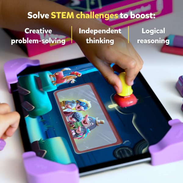 Laborator de circuite electronice pentru tabletă, joc STEM cu figurine, Playshifu