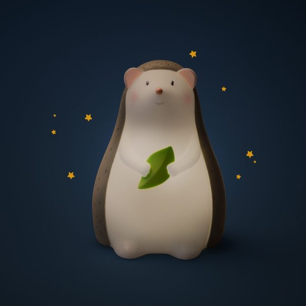 Lampă de veghe Arici din silicon fără BPA, cu 3 niveluri de lumină, Moulin Roty