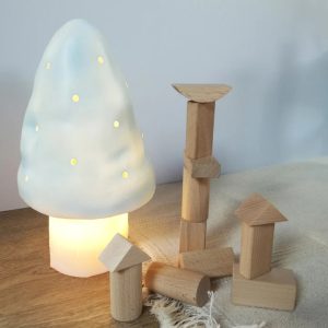 Lampă de veghe ciupercuță din rășină, cu LED și lumină moale, Egmont Toys