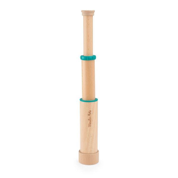 Lunetă retractabilă de buzunar cu mărire de 20x, din lemn de fag, Moulin Roty