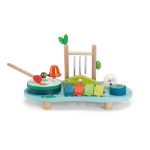 Măsuță muzicală din lemn cu activități multiple, tema junglă, Moulin Roty