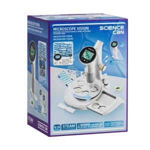 Microscop digital pentru copii, cu ecran integrat și mărire 400×, TopBright ScienceCan