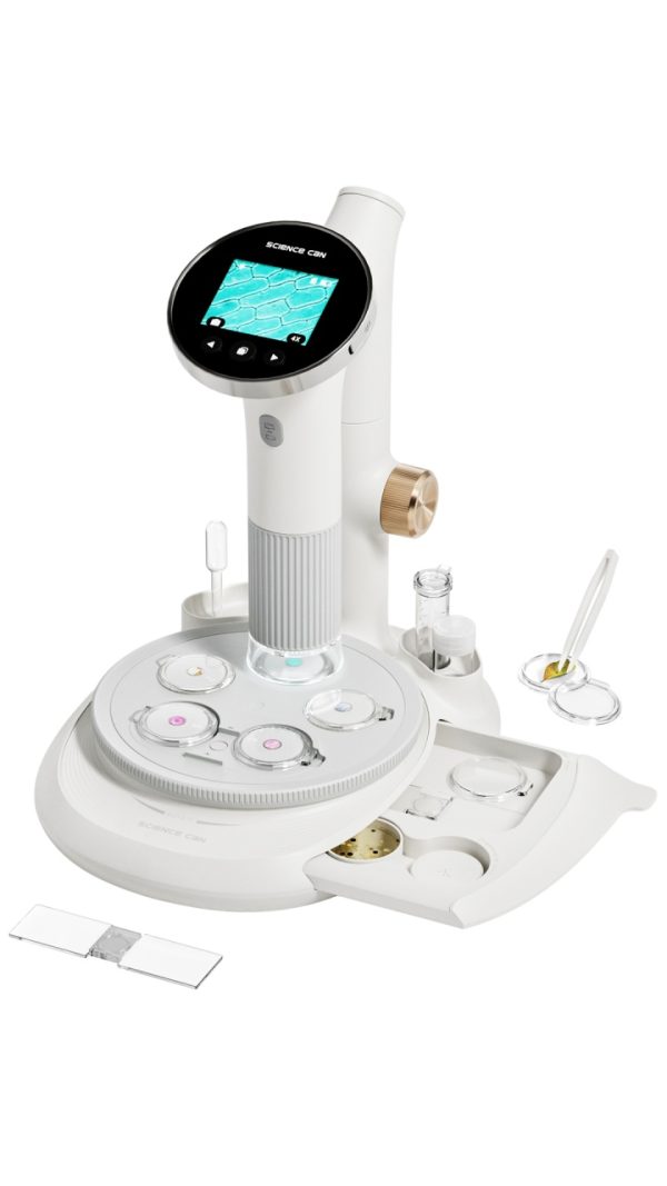 Microscop digital pentru copii, cu ecran integrat și mărire 400×, TopBright ScienceCan Microscop digital pentru copii, cu ecran integrat și mărire 400×, TopBright ScienceCan