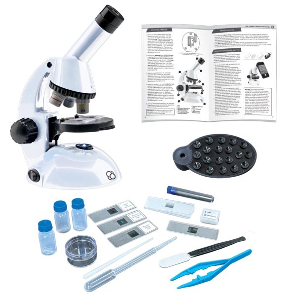 Microscop pentru copii cu mărire până la 600x și adaptor pentru telefon, Thames & Kosmos