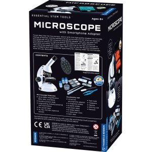 Microscop pentru copii cu mărire până la 600x și adaptor pentru telefon, Thames & Kosmos