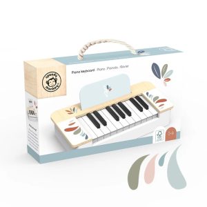 Mini-pian din lemn pentru copii, cu sunet melodios, Speedy Monkey
