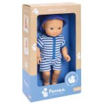 Păpușă bebeluș Olive din vinil pentru joacă în apă, cu maiou și pantaloni, Djeco
