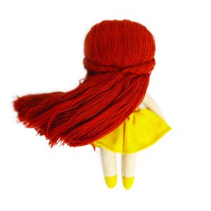 Păpușă de textil Lora cu casă de păpuși din carton și 5 blocuri-mobilier, Svoora