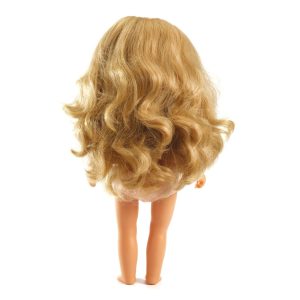 Păpușă din vinil cu păr lung blond, cu rochie înflorată și bentiță, Djeco