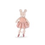 Păpușă șoricel Anna din catifea, în cutie cadou rotundă, Moulin Roty