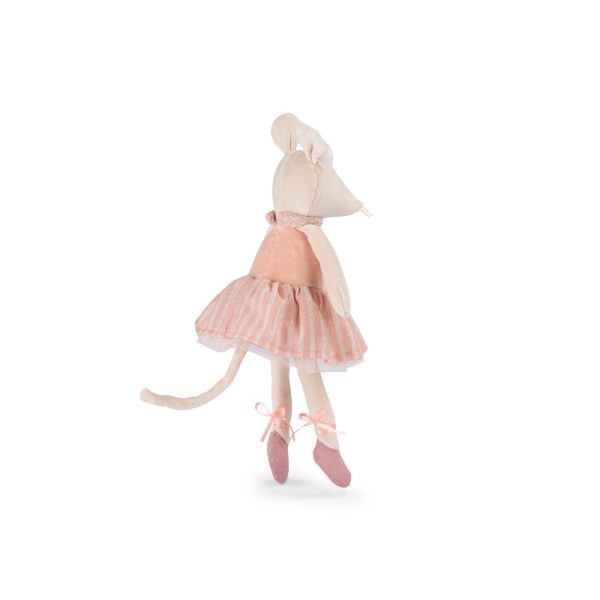 Păpușă șoricel Anna din catifea, în cutie cadou rotundă, Moulin Roty