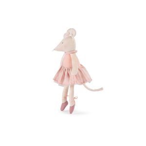 Păpușă șoricel Anna din catifea, în cutie cadou rotundă, Moulin Roty