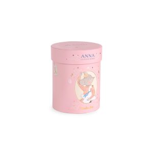Păpușă șoricel Anna din catifea, în cutie cadou rotundă, Moulin Roty