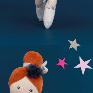 Păpușă zână balerină cu aripi și rochie cu steluțe, Moulin Roty