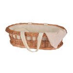 Pătuț împletit din nuiele pentru păpuși, cu pernă și păturică, Egmont Toys