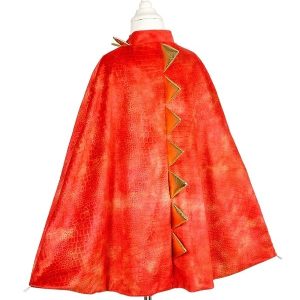 Pelerină reversibilă cavaler și dragon roșu, din poliester, Souza!