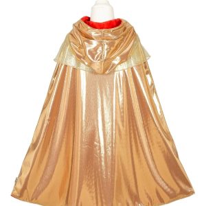 Pelerină reversibilă prințesă și Scufița Roșie, auriu și roșu, Souza!
