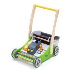 Premergător din lemn în formă de mașină de tuns iarba, cu activități, UMU Toys