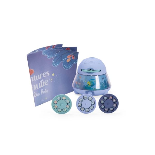Proiector cu animale marine, 3 discuri și lumină de veghe, Moulin Roty