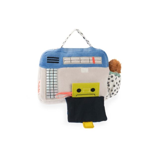 Radio casetofon muzical de pluș, cu cutie muzicală detașabilă, Moulin Roty