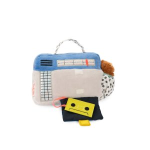 Radio casetofon muzical de pluș, cu cutie muzicală detașabilă, Moulin Roty
