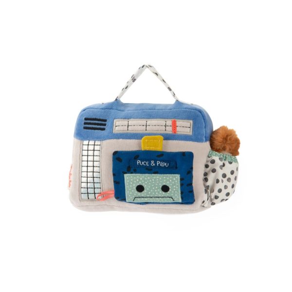 Radio casetofon muzical de pluș, cu cutie muzicală detașabilă, Moulin Roty