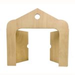 Scenă din lemn natural pentru teatru de păpuși, de vopsit și decorat, Egmont Toys