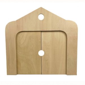 Scenă din lemn natural pentru teatru de păpuși, de vopsit și decorat, Egmont Toys