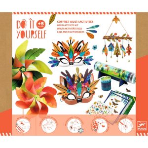 Set creativ Natura cu 5 activități: măști, moriști de vânt, caleidoscop și clopoței, Djeco