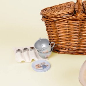 Set de ceai de jucărie în coș împletit, Egmont Toys