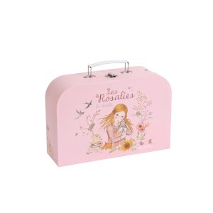 Set de ceai din metal în valiză, cu ceainic, cești și farfurii, Moulin Roty