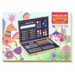 Set de desen și pictură cu 60 de piese, culori neon, sidefate și metalice, Djeco