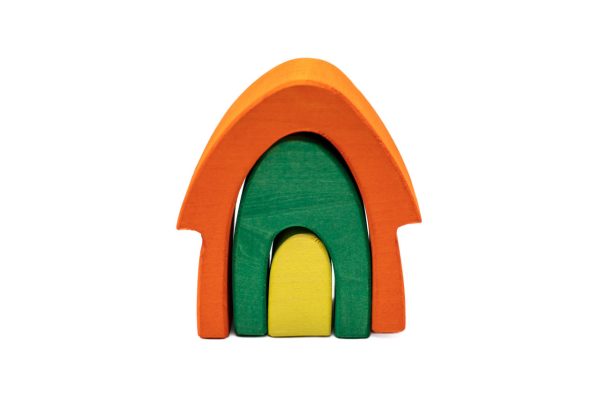 Set de joacă liberă din lemn Toamna fermecată, cu 11 piese stivuibile, Marc toys