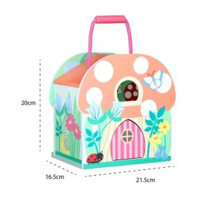Set de joacă magnetic din lemn, Căsuța zânelor, cu zâne și gângănii, Orange Tree Toys