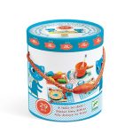 Set de masă pentru joc de rol, cu farfurii, pahare și mâncare din fetru, Djeco