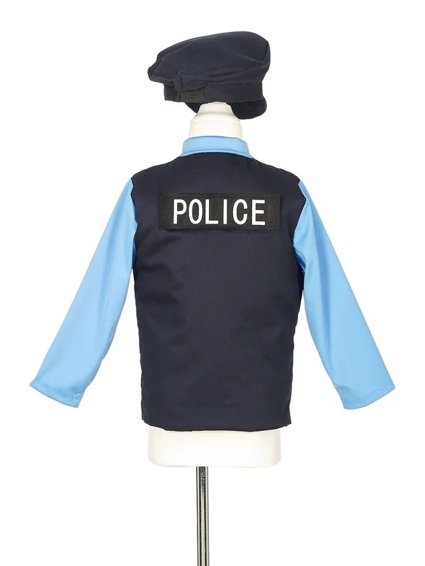 Set de polițist cu vestă, șapcă, cătușe, stație și baston, Souza!